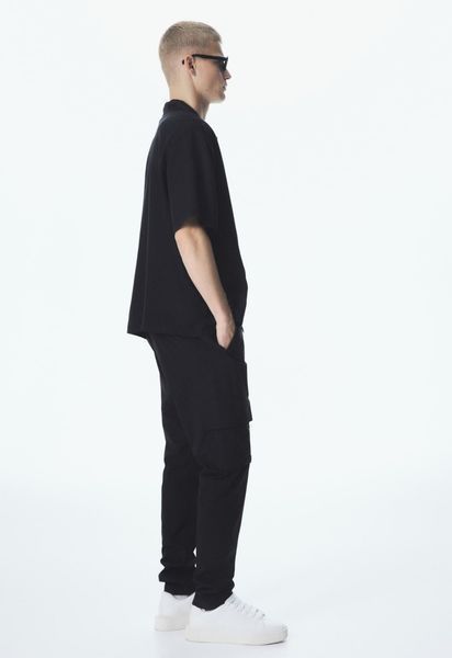 Чоловічі штани карго Regular Fit H&M (58442) XL Чорні 58442_xl фото
