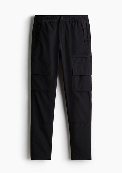 Чоловічі штани карго Regular Fit H&M (58442) XL Чорні 58442_xl фото