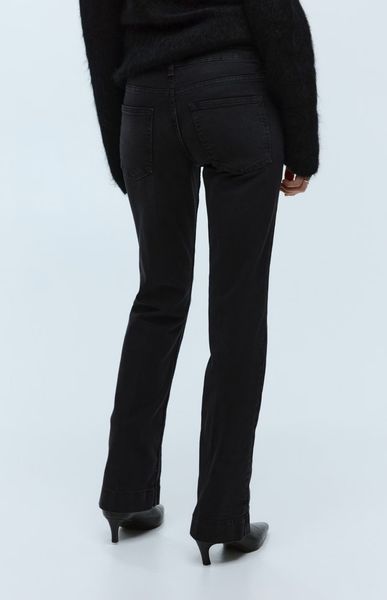 Женские обычные джинсы Bootcut Regular waist H&M (58607) W34 Черные 58607 фото