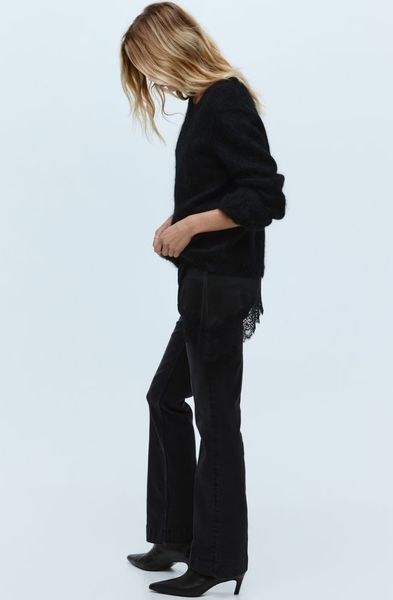 Женские обычные джинсы Bootcut Regular waist H&M (58607) W34 Черные 58607 фото