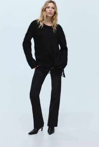Женские обычные джинсы Bootcut Regular waist H&M (58607) W34 Черные 58607 фото