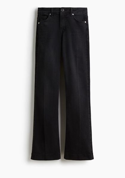 Женские обычные джинсы Bootcut Regular waist H&M (58607) W34 Черные 58607 фото