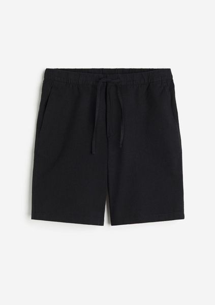 Чоловічі лляні шорти Regular fit H&M (57122) XL Чорні 57122_xl фото