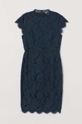 Жіноча мереживна сукня Н&М (56680) XS Темно-синя  56680 фото