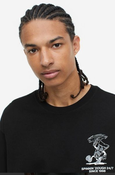 Мужская футболка Regular Fit H&M (57636) М Черная 57636 м фото