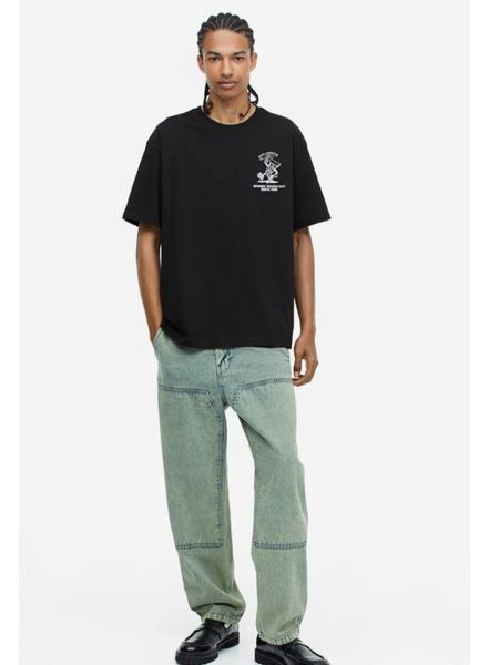 Мужская футболка Regular Fit H&M (57636) М Черная 57636 м фото