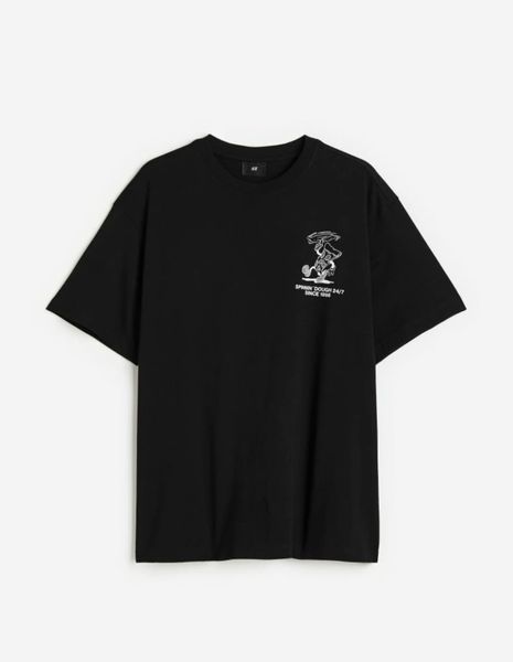 Мужская футболка Regular Fit H&M (57636) М Черная 57636 м фото