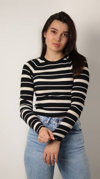 Женский трикотажный топ H&M (55713) XS Черный 55713 фото