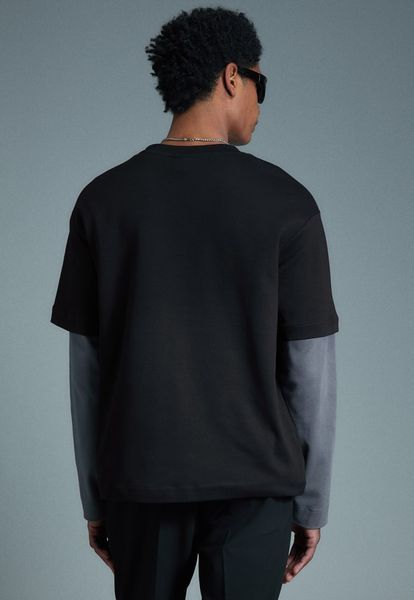 Чоловіча футболка Loose Fit H&M (58065) S Чорна 58065 фото