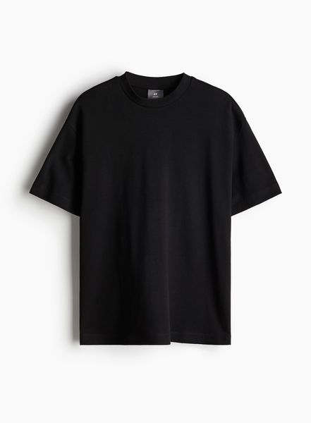 Чоловіча футболка Loose Fit H&M (58065) S Чорна 58065 фото