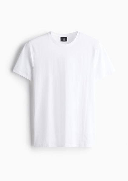 Чоловіча футболка Slim fit H&M (58396) ХХL Біла 58396_xxl фото