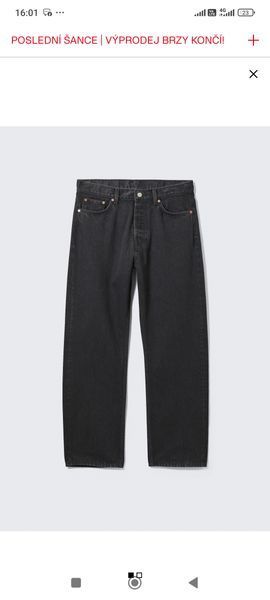 Мужские джинсы прямого кроя Relaxed Straight Leg H&M (58609) W33 L32 Черные 58609_ фото