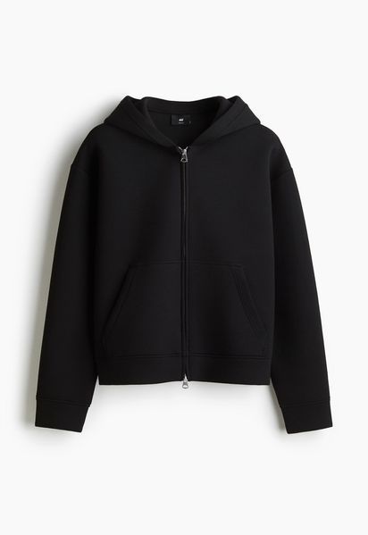 Мужское худи на молнии свободного кроя H&M (58576) S Черное 58756 фото
