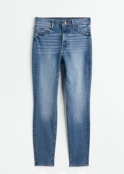 Жіночі джеггінси з ультра високою талією Curvy jeggings Н&М (55602) W38 Сині 55602 фото