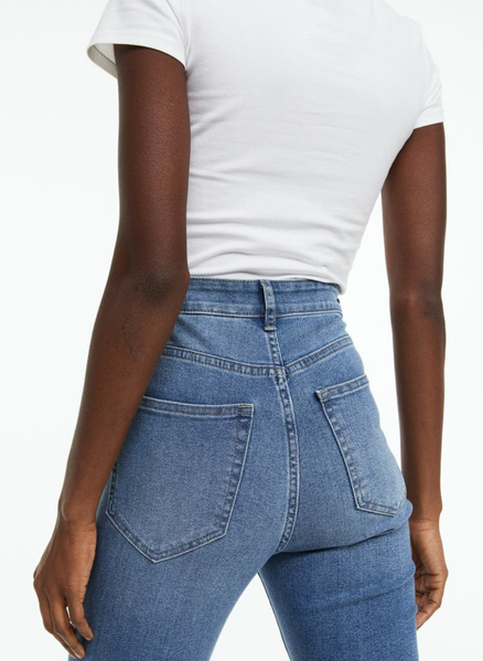 Жіночі джеггінси з ультра високою талією Curvy jeggings Н&М (55602) W38 Сині 55602 фото