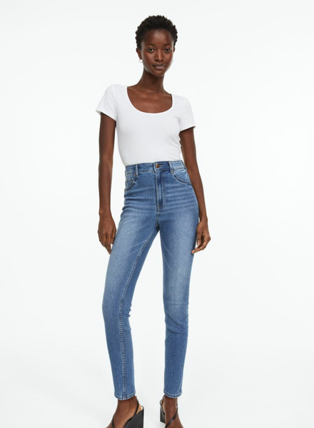 Жіночі джеггінси з ультра високою талією Curvy jeggings Н&М (55602) W38 Сині 55602 фото