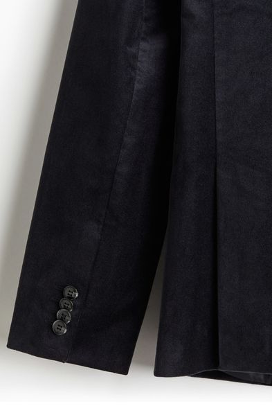 Чоловічий оксамитовий піджак Slim Fit (58182) S Темно-синій 58182 фото