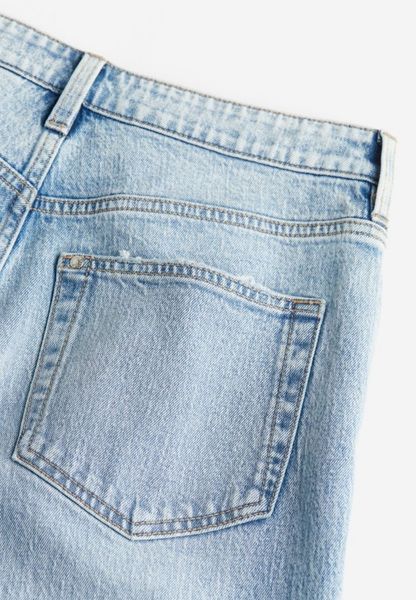 Женские укороченные широкие джинсы Н&М (57322) W38 Голубые 57322 фото
