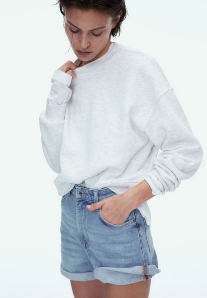 Женские ультравысокие джинсовые шорты Mom H&M (56979) W34 Голубые 56979 фото