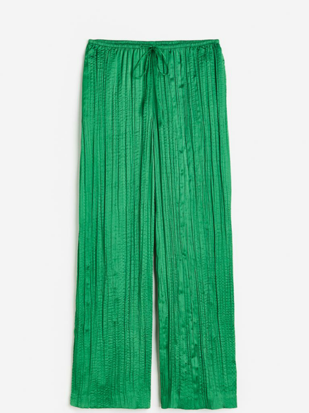Жіночі широкі штани H&M (55618) M Зелені 55618 фото