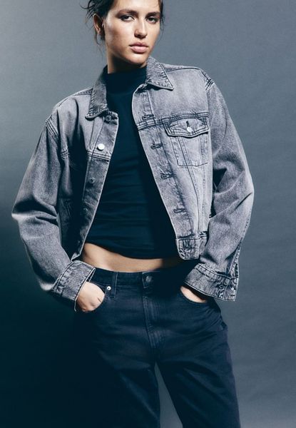 Жіночі прямі високі джинси Slim H&M (57179) W34 Чорні 57179 фото
