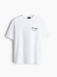 Мужская футболка с принтом Loose Fit H&M (58067) S Белая 58067-s фото 5